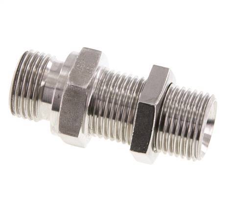 G 1/2'' Pasamuros Acero Inoxidable Doble Boquilla 350 Bar - Hidráulico