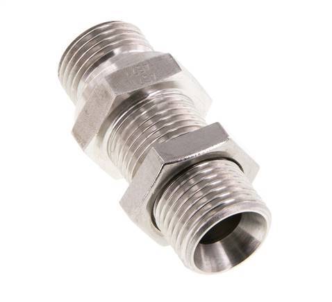 G 1/2'' Pasamuros Acero Inoxidable Doble Boquilla 350 Bar - Hidráulico