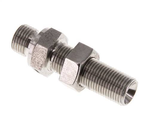 G 1/8'' Pasamuros Acero Inoxidable Doble Racor 475 Barra - Hidráulica