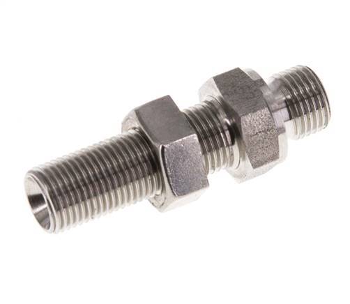 G 1/8'' Pasamuros Acero Inoxidable Doble Racor 475 Barra - Hidráulica