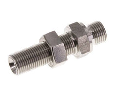 G 1/8'' Pasamuros Acero Inoxidable Doble Racor 475 Barra - Hidráulica