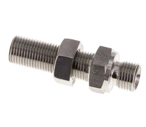 G 1/8'' Pasamuros Acero Inoxidable Doble Racor 475 Barra - Hidráulica