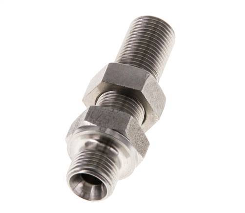 G 1/8'' Pasamuros Acero Inoxidable Doble Racor 475 Barra - Hidráulica