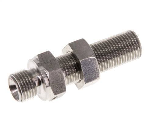 G 1/8'' Pasamuros Acero Inoxidable Doble Racor 475 Barra - Hidráulica