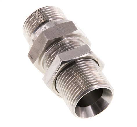 G 3/4'' Pasamuros de acero inoxidable Doble boquilla 325 Bar - Hidráulico