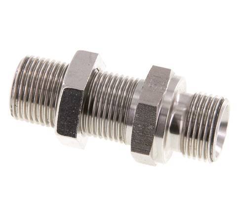 G 3/8'' Pasamuros Acero Inoxidable Doble Racor 325 Bar - Hidráulico