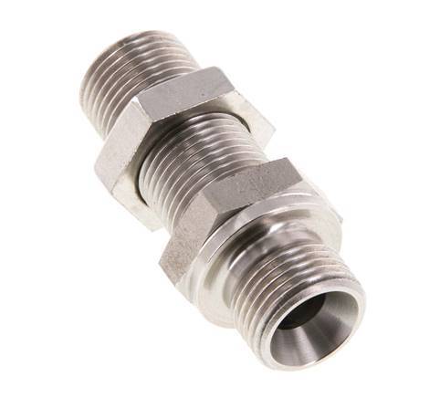 G 3/8'' Pasamuros Acero Inoxidable Doble Racor 325 Bar - Hidráulico