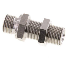 G 3/8'' Pasamuros Acero Inoxidable Doble Racor 325 Bar - Hidráulico