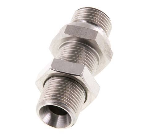 G 3/8'' Pasamuros Acero Inoxidable Doble Racor 325 Bar - Hidráulico