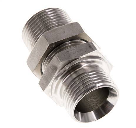 G 1'' Pasamuros de acero inoxidable Doble boquilla 225 Bar - Hidráulico