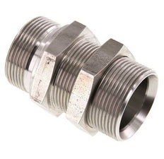 G 1 1/2'' Pasamuros Acero Inoxidable Doble Racor 190 Bar - Hidráulico