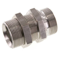 G 1 1/2'' Pasamuros Acero Inoxidable Doble Racor 190 Bar - Hidráulico