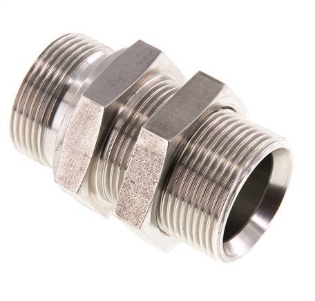 G 1 1/4'' Pasamuros de acero inoxidable Doble boquilla 190 Bar - Hidráulico