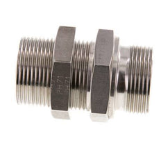 G 1 1/4'' Pasamuros de acero inoxidable Doble boquilla 190 Bar - Hidráulico