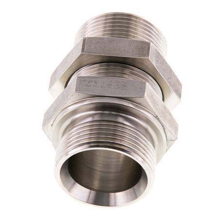 G 1 1/4'' Pasamuros de acero inoxidable Doble boquilla 190 Bar - Hidráulico