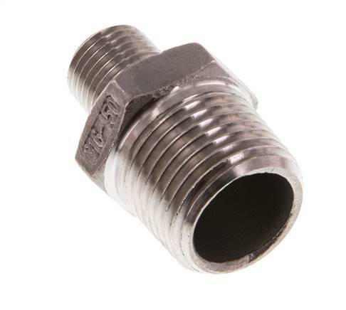 R 1/2'' x R 1/4'' Stainless steel Double Nipple 16 Bar [2 Pieces]