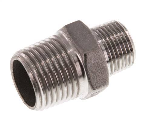 R 1/2'' x R 3/8'' Stainless steel Double Nipple 16 Bar [2 Pieces]