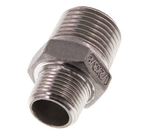 R 1/2'' x R 3/8'' Stainless steel Double Nipple 16 Bar [2 Pieces]