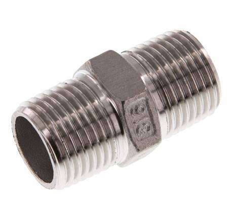 R 1/2'' Stainless steel Double Nipple 16 Bar [2 Pieces]