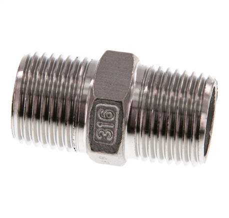 R 1/2'' Stainless steel Double Nipple 16 Bar [2 Pieces]