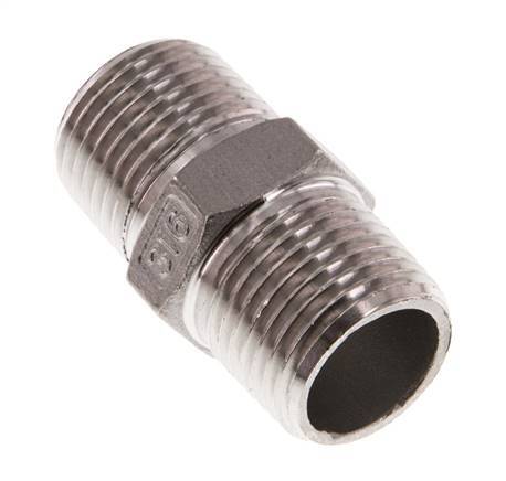 R 1/2'' Stainless steel Double Nipple 16 Bar [2 Pieces]