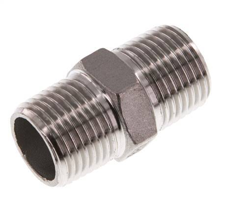 R 1/2'' Stainless steel Double Nipple 16 Bar [2 Pieces]