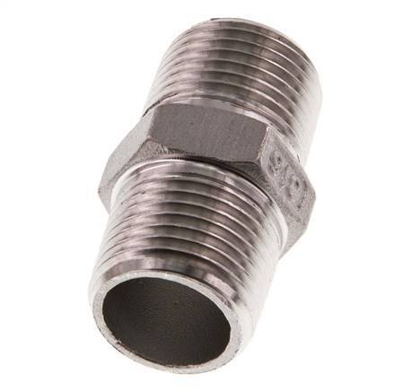 R 1/2'' Stainless steel Double Nipple 16 Bar [2 Pieces]
