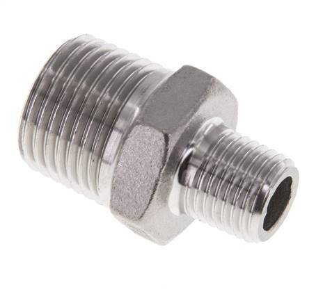 1/4'' NPT x 1/2'' NPT Acero inoxidable Espiga doble 16 Bar