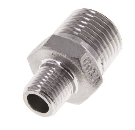 1/4'' NPT x 1/2'' NPT Acero inoxidable Espiga doble 16 Bar