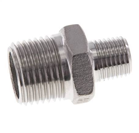 1/4'' NPT x 1/2'' NPT Acero inoxidable Espiga doble 16 Bar