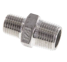 1/4'' NPT x 3/8'' NPT Stainless steel Double Nipple 16 Bar [2 Pieces]