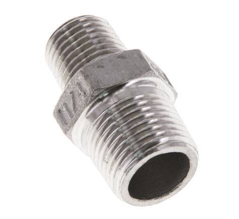 1/4'' NPT x 3/8'' NPT Stainless steel Double Nipple 16 Bar [2 Pieces]
