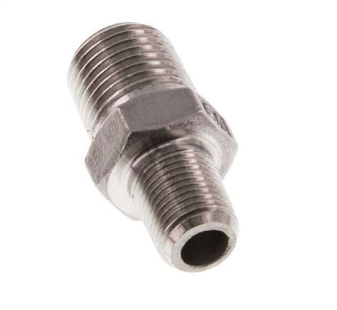 R 1/4'' x R 1/8'' Stainless steel Double Nipple 16 Bar [2 Pieces]