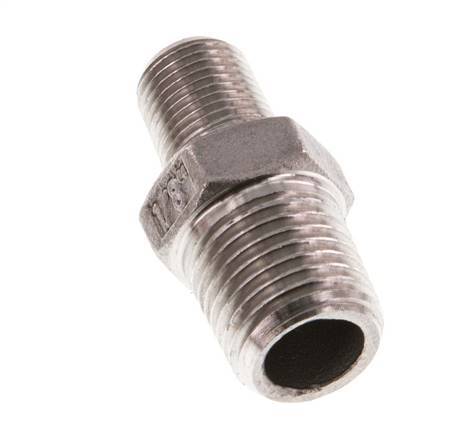 R 1/4'' x R 1/8'' Stainless steel Double Nipple 16 Bar [2 Pieces]
