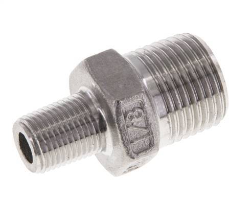 1/8'' NPT x 3/8'' NPT Stainless steel Double Nipple 16 Bar [2 Pieces]