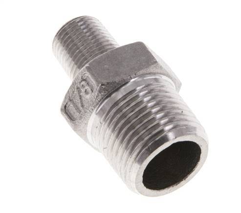 1/8'' NPT x 3/8'' NPT Stainless steel Double Nipple 16 Bar [2 Pieces]