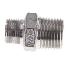 3/8'' NPT x 1/2'' NPT Acero inoxidable Espiga doble 16 Bar