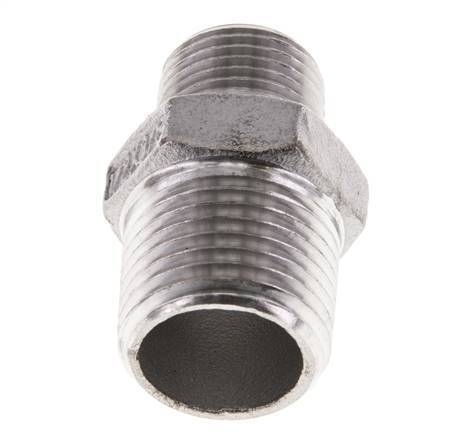 3/8'' NPT x 1/2'' NPT Acero inoxidable Espiga doble 16 Bar