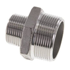 1'' NPT x 1 1/2'' NPT Espiga doble de acero inoxidable 16 Bar