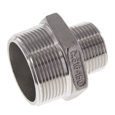 1'' NPT x 1 1/2'' NPT Espiga doble de acero inoxidable 16 Bar