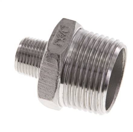 R 1'' x R 3/8'' Acero inoxidable de doble espiga 16 Bar
