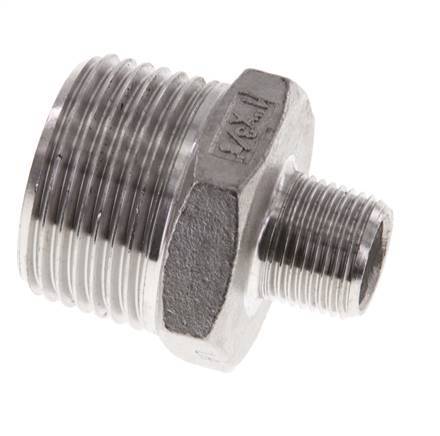 R 1'' x R 3/8'' Acero inoxidable de doble espiga 16 Bar