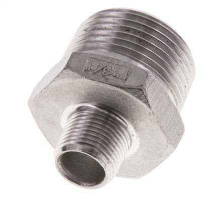 R 1'' x R 3/8'' Acero inoxidable de doble espiga 16 Bar