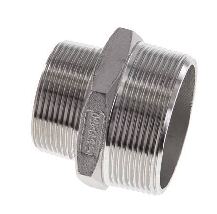 1 1/2'' NPT x 2'' NPT Acero inoxidable Espiga doble 16 Bar