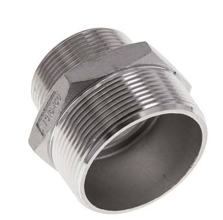 1 1/2'' NPT x 2'' NPT Acero inoxidable Espiga doble 16 Bar