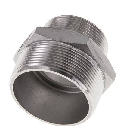 1 1/2'' NPT x 2'' NPT Acero inoxidable Espiga doble 16 Bar