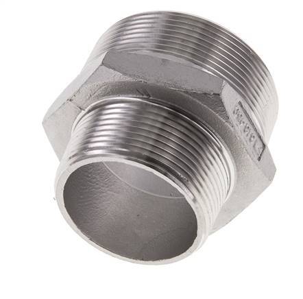 1 1/2'' NPT x 2'' NPT Acero inoxidable Espiga doble 16 Bar