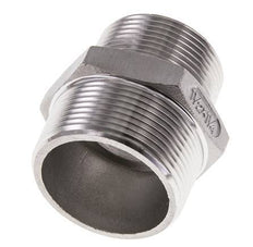 1 1/4'' NPT x 1 1/2'' NPT Espiga doble de acero inoxidable 16 Bar