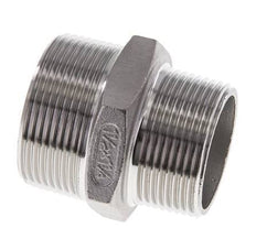 1 1/4'' NPT x 1 1/2'' NPT Espiga doble de acero inoxidable 16 Bar