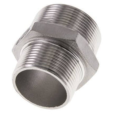 1 1/4'' NPT x 1 1/2'' NPT Espiga doble de acero inoxidable 16 Bar